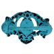 Turquoise Crown Distressed Iron Pull Cabinet Handles
